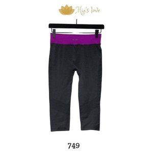 C9 By Champion,  Girls Gray and purple Leggings, Size S, 90% nylon, 10% spandex.